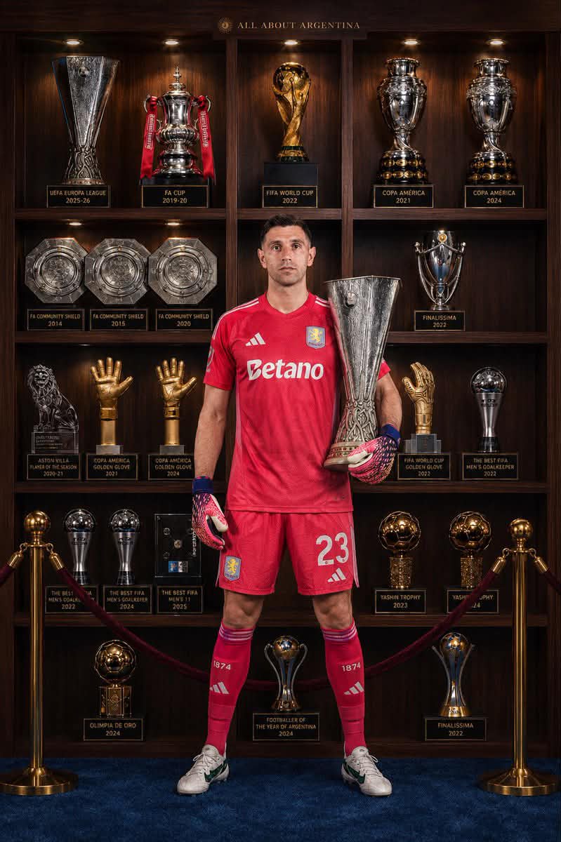 Emiliano Martínez. Portieri qe ka fituar te gjitha finalet