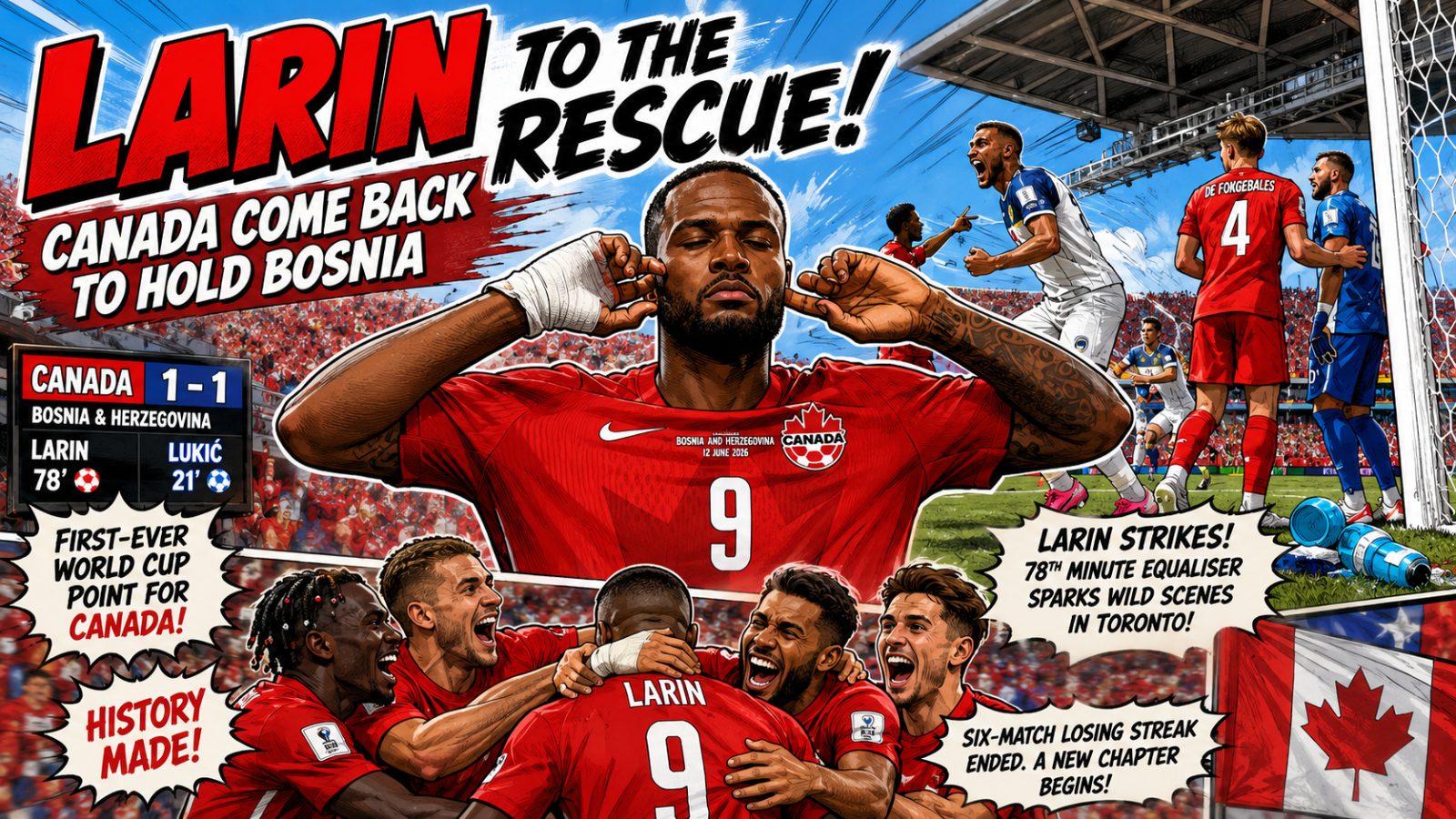 Canada Earns Historic First World Cup Point with Dramatic Draw Against Bosnia and Herzegovina