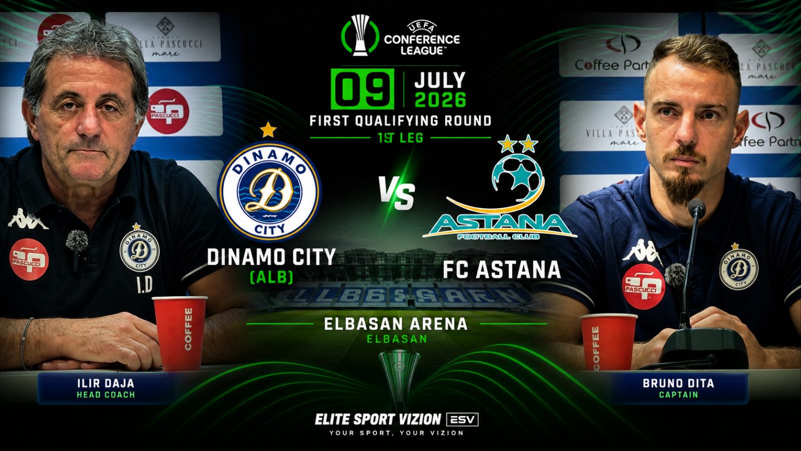 TIRANA – FC Dinamo City is ready to begin its European campaign. The Albanian club will face FC Astana in the first leg of the UEFA Conference League First Qualifying Round, aiming to take an important step toward the next stage of the competition.