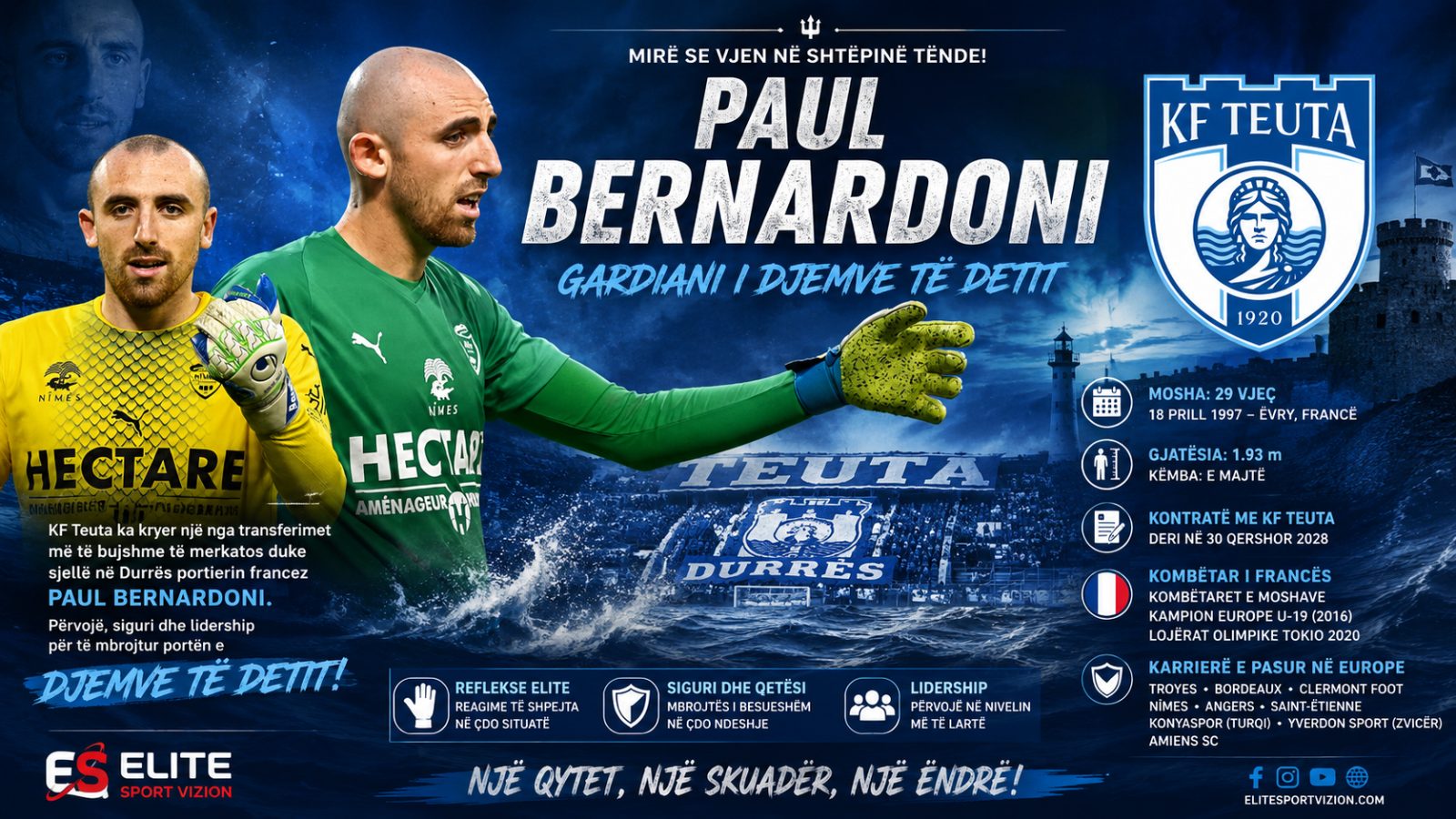 Paul Bernardoni, "gardiani" i ri i Djemve të Detit