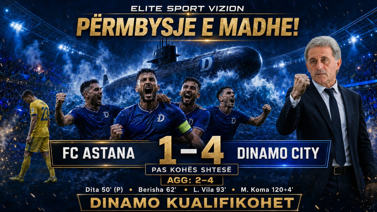 Dinamo City bën mrekullinë në Kazakistan, përmbys Astanën dhe kualifikohet pas kohës shtesë!