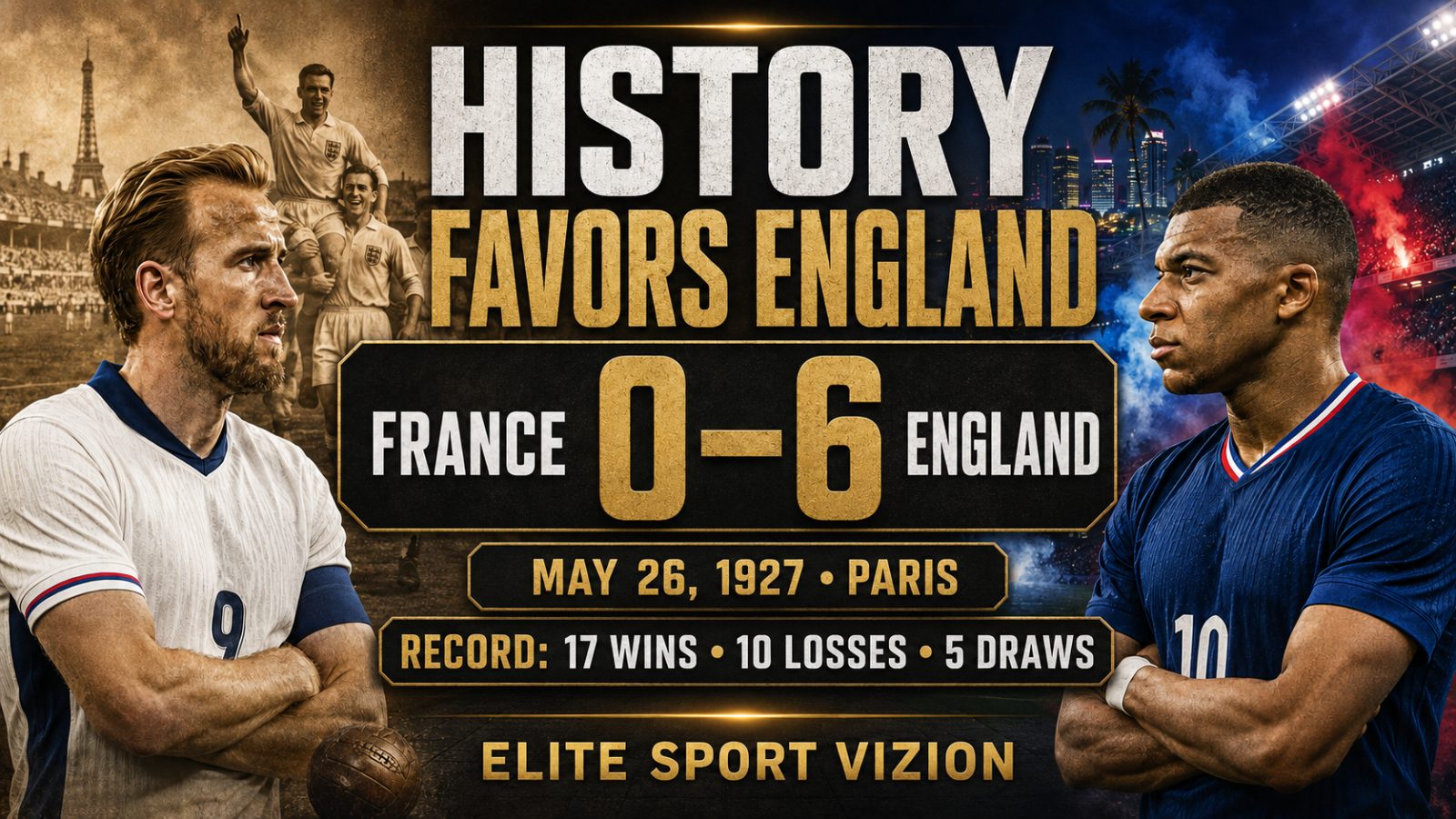 History Favors England: The “Three Lions” Dominate the Head-to-Head Record Against France