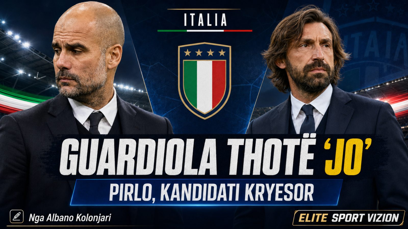 Guardiola i thotë “jo” Italisë, Andrea Pirlo bëhet kandidati kryesor