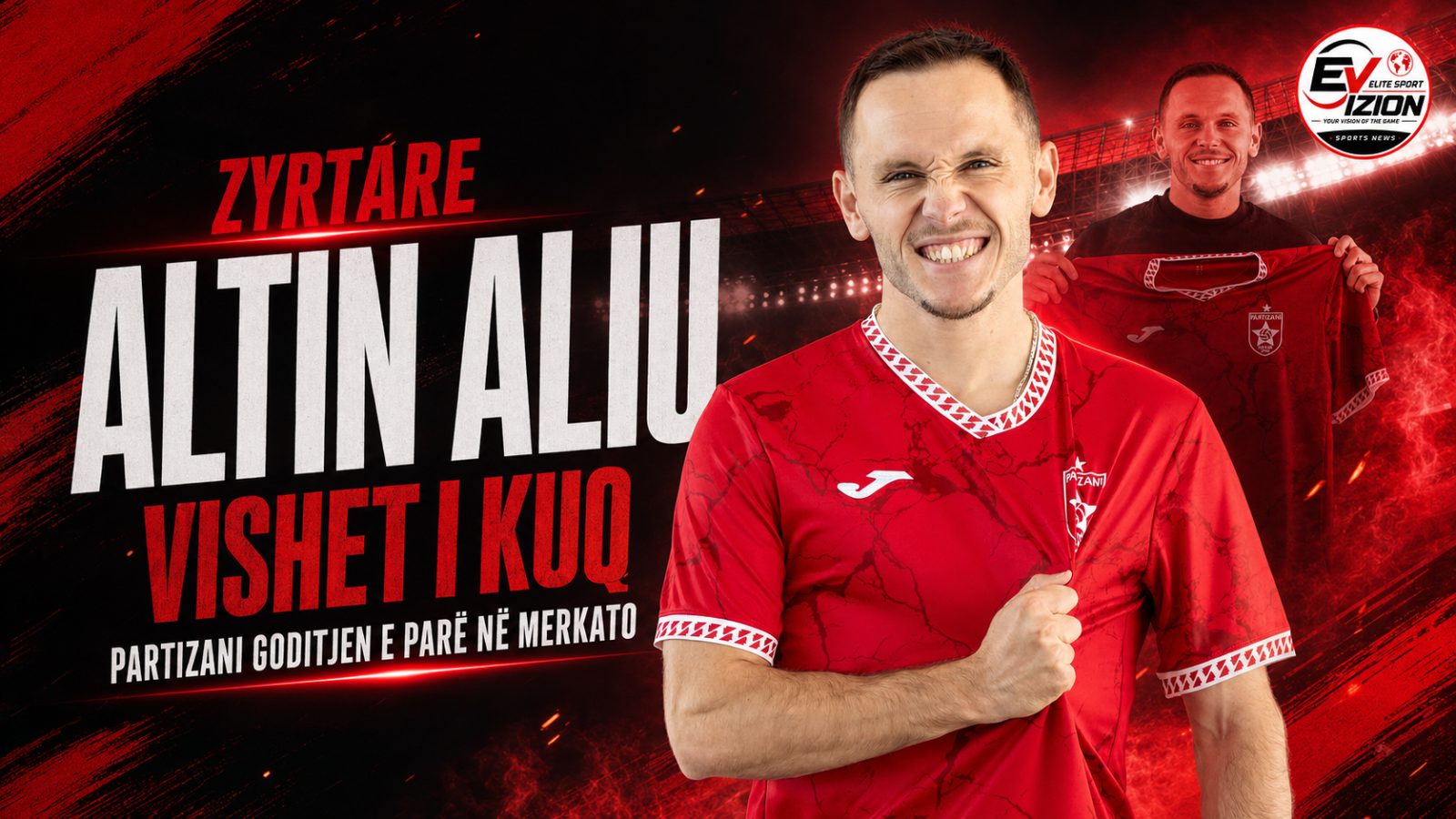ZYRTARE/ Altin Aliu vishet i kuq, Partizani prezanton goditjen e parë në merkato