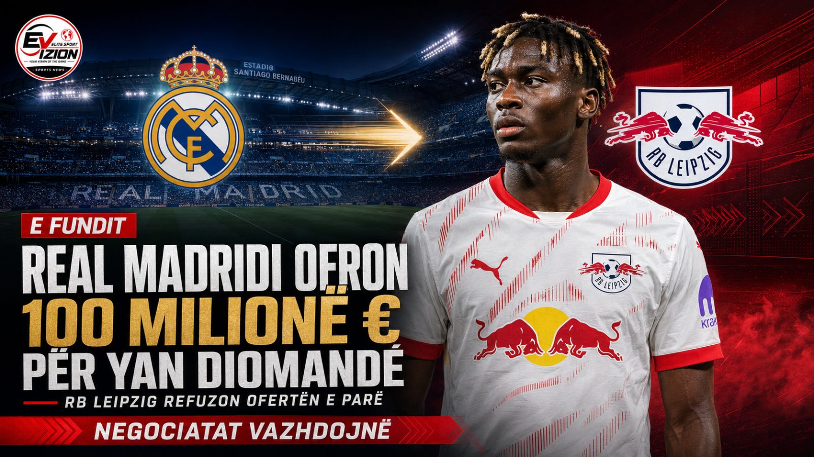 Real Madridi hyn fuqishëm në garë për Yan Diomandé, oferta e parë arrin 100 milionë euro