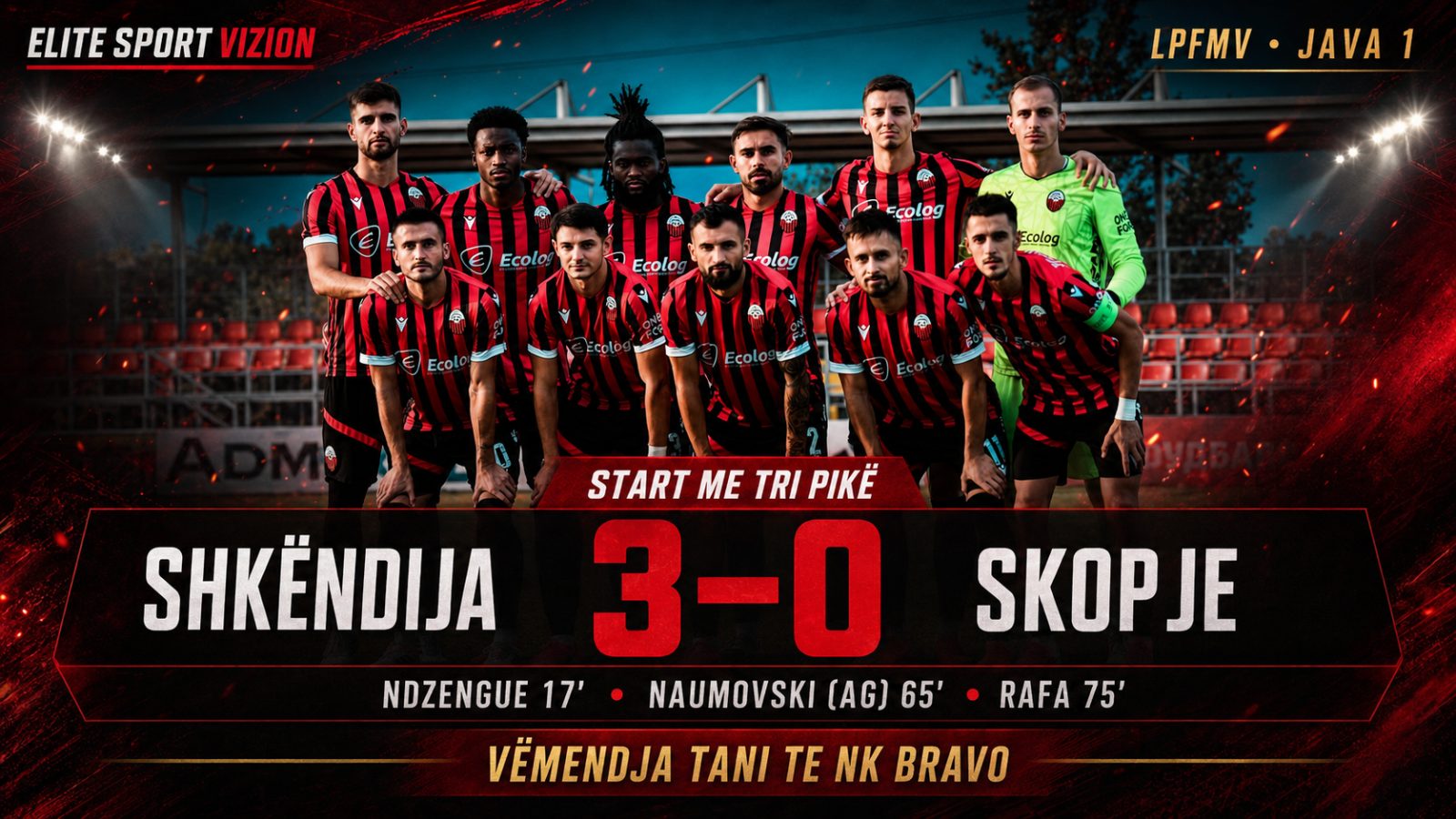 Shkëndija e nis kampionatin me fitore bindëse, 3-0 ndaj Skopjes