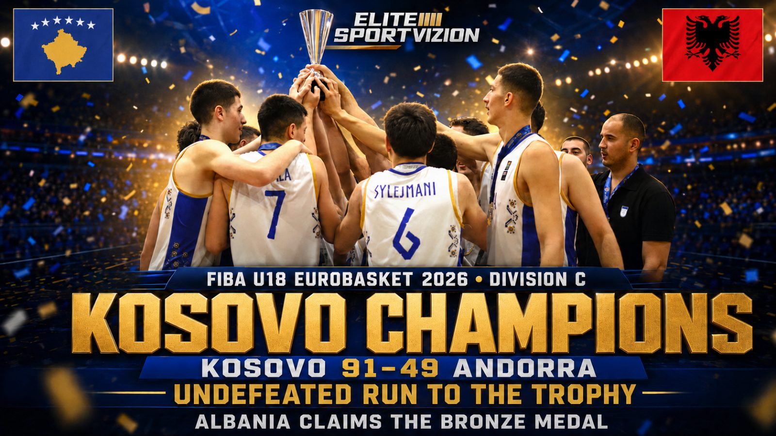 Kosovo Crowned FIBA U18 EuroBasket 2026 Division C Champions