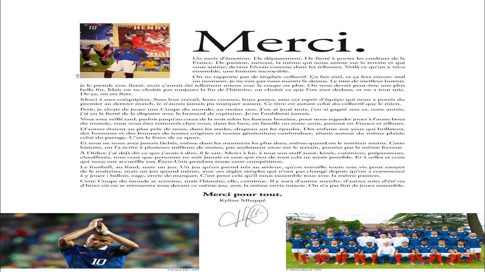 Kapiteni Mbappé u shkruan francezëve: Kjo dhimbje do të vazhdojë gjatë  Nga Albano Kolonjari | Elite Sport Vizion