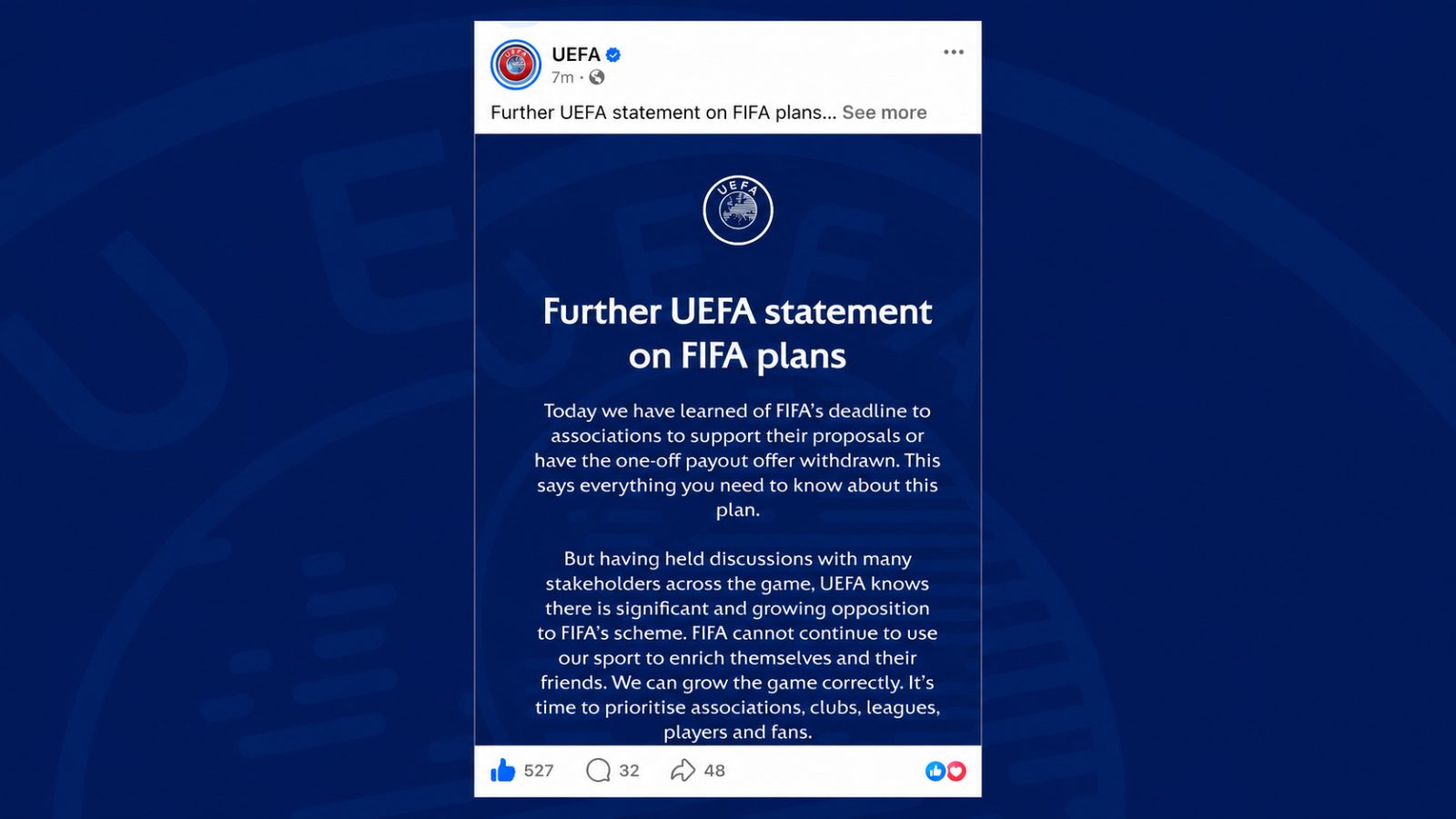 UEFA–FIFA War Erupts