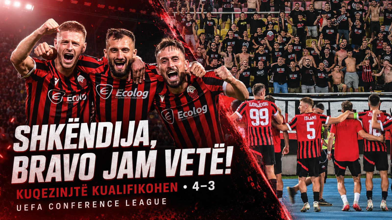 Shkëndija, BRAVO jam vetë! Kuqezinjtë përmbysin sllovenët dhe vazhdojnë ëndrrën evropiane