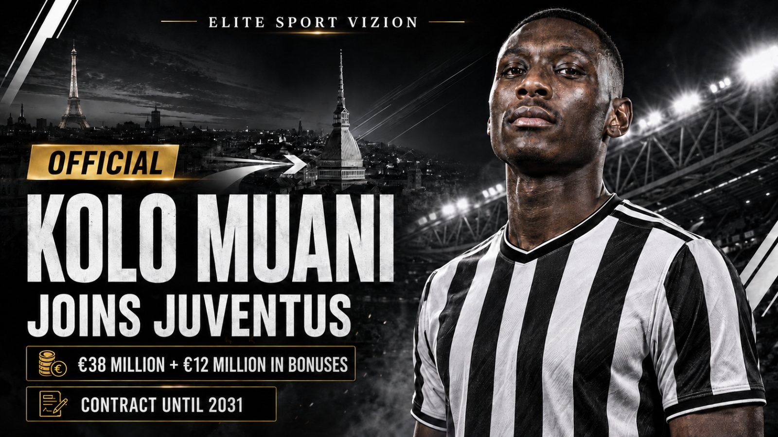 OFFICIAL: Kolo Muani Returns to Juventus – Transfer Figures Revealed