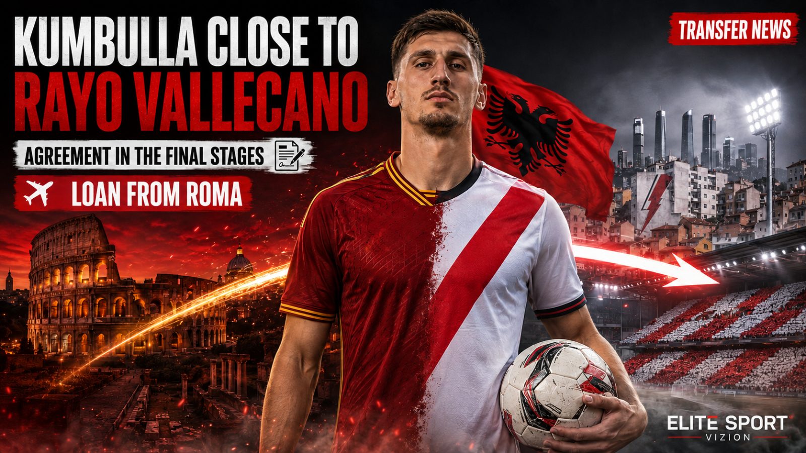 Marash Kumbulla Close to Joining Rayo Vallecano as Roma Agreement Reaches Final Stage