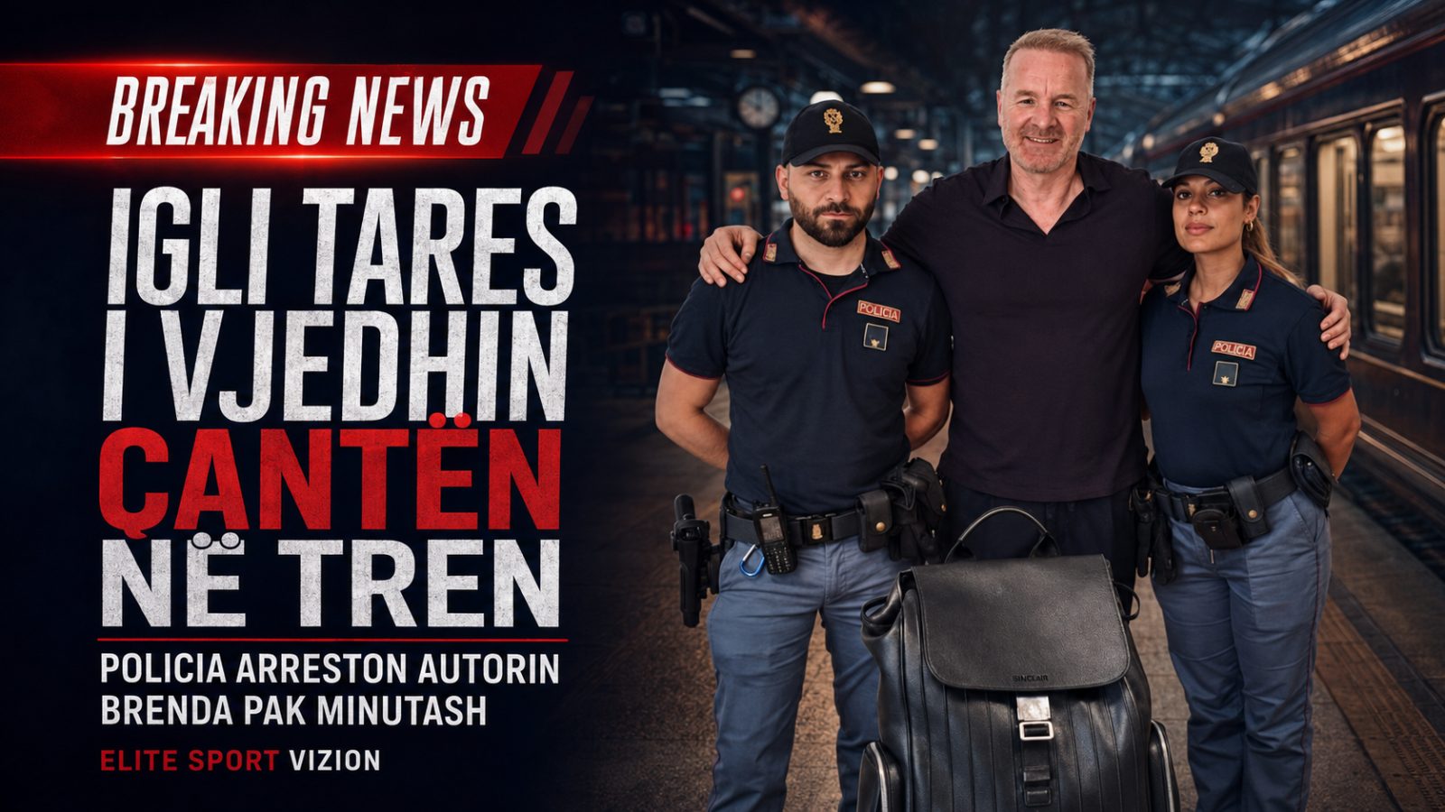 Igli Tares i vjedhin çantën në tren, Policia italiane arreston autorin brenda pak minutash
