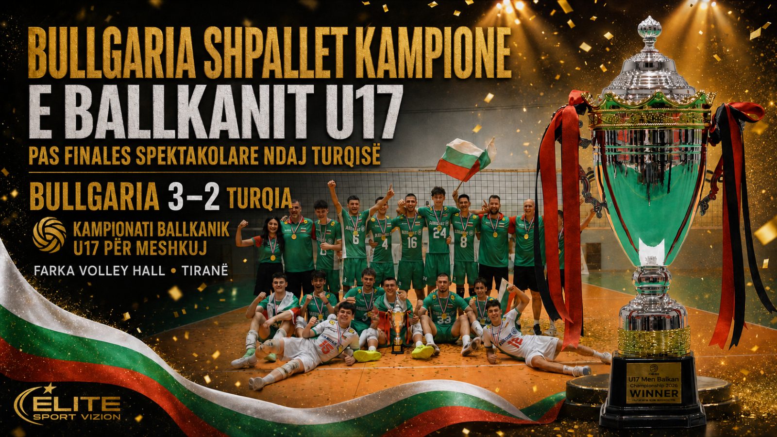 Bullgaria kurorëzohet kampione e Ballkanit U17 pas finales spektakolare ndaj Turqisë