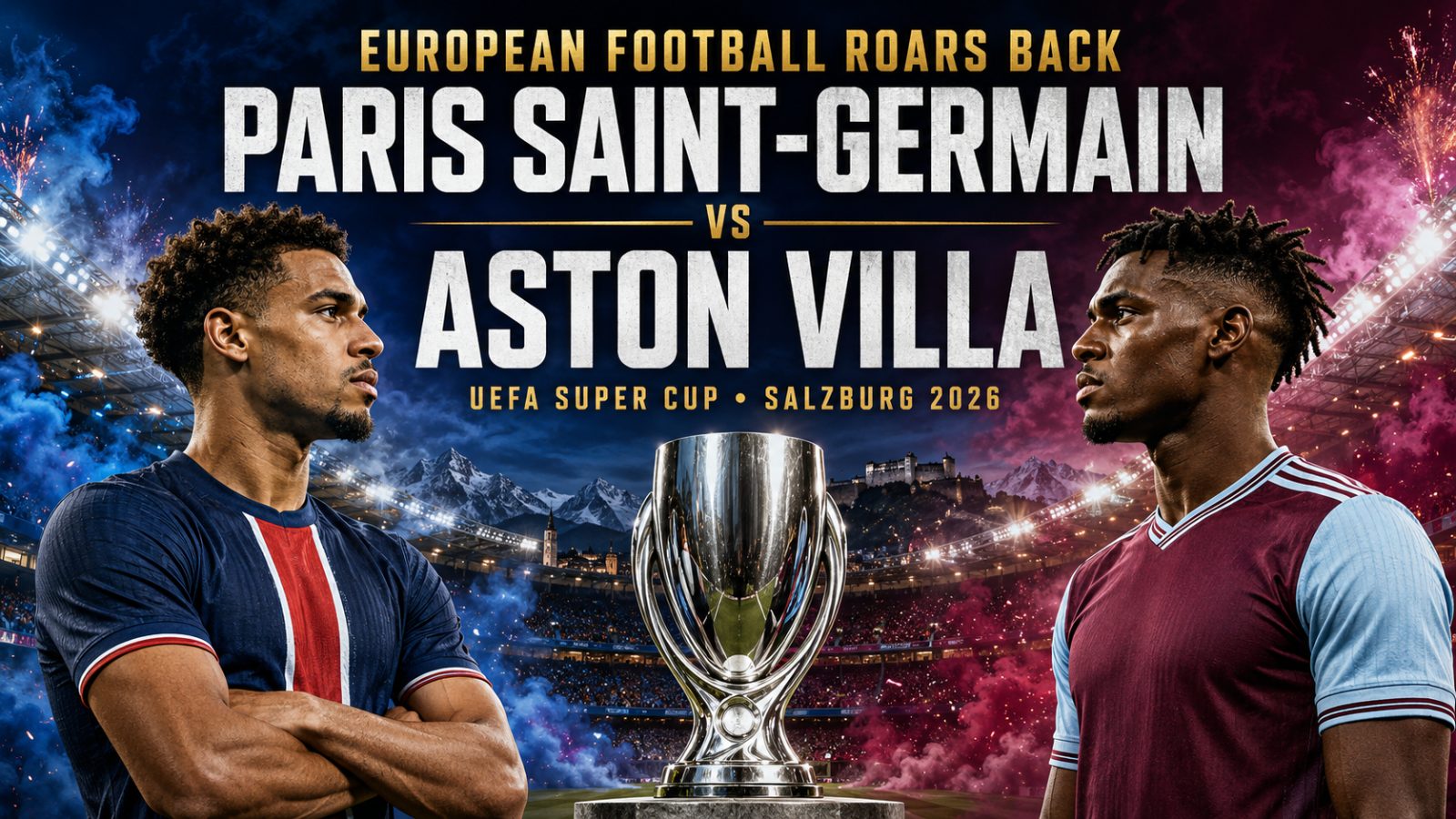 European Football Roars Back into Action with the UEFA Super Cup: Paris Saint-Germain vs Aston Villa