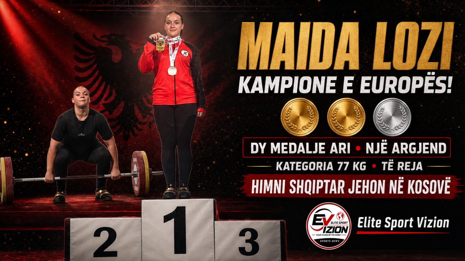 MAIDA LOZI, MBRETËRESHA E EUROPËS! DY MEDALJE ARI DHE NJË ARGJEND PËR SHQIPËRINË