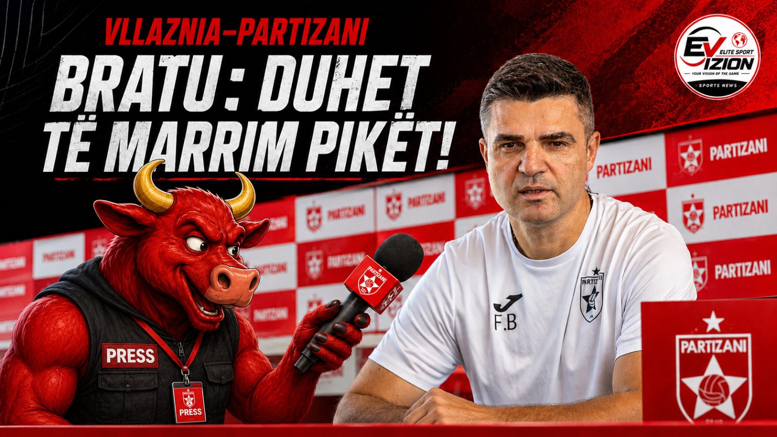Vllaznia–Partizani, Bratu kërkon kthesën: “Jemi klub i madh, duhet të marrim pikët”