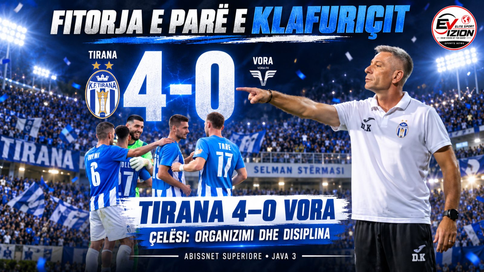 KLAFURIÇ GJEN FITOREN E PARË ME TIRANËN