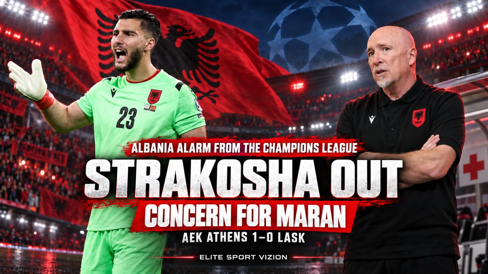 Albania Alarm from the Champions League: AEK Win as Strakosha Watches from the Stands