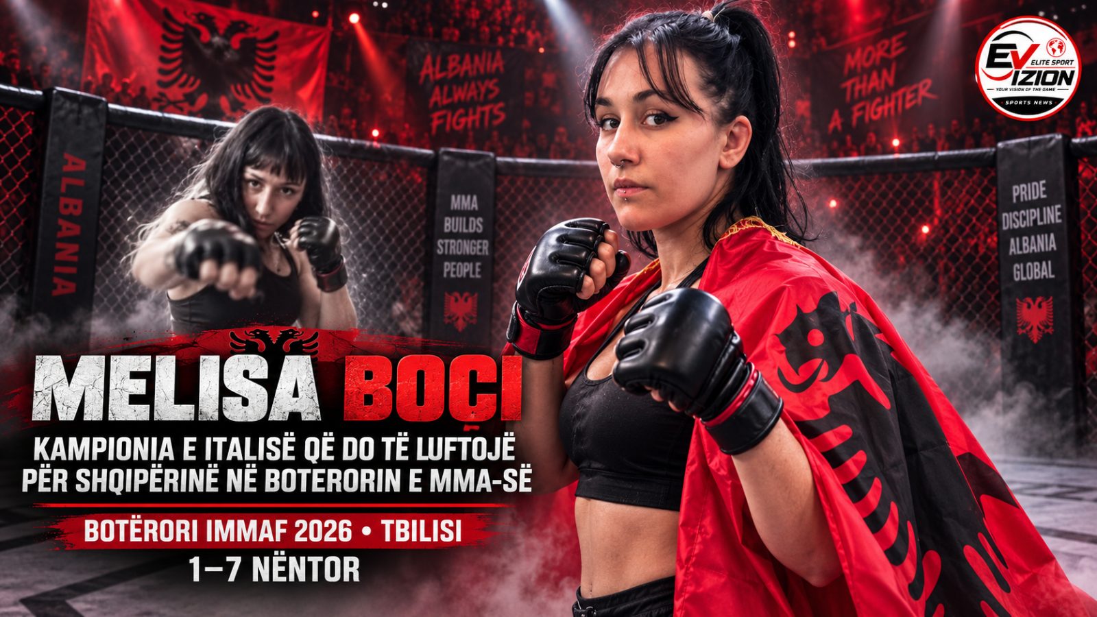MELISA BOÇI, KAMPIONIA E ITALISË QË DO TË LUFTOJË PËR SHQIPËRINË NË BOTËRORIN E MMA-SË
