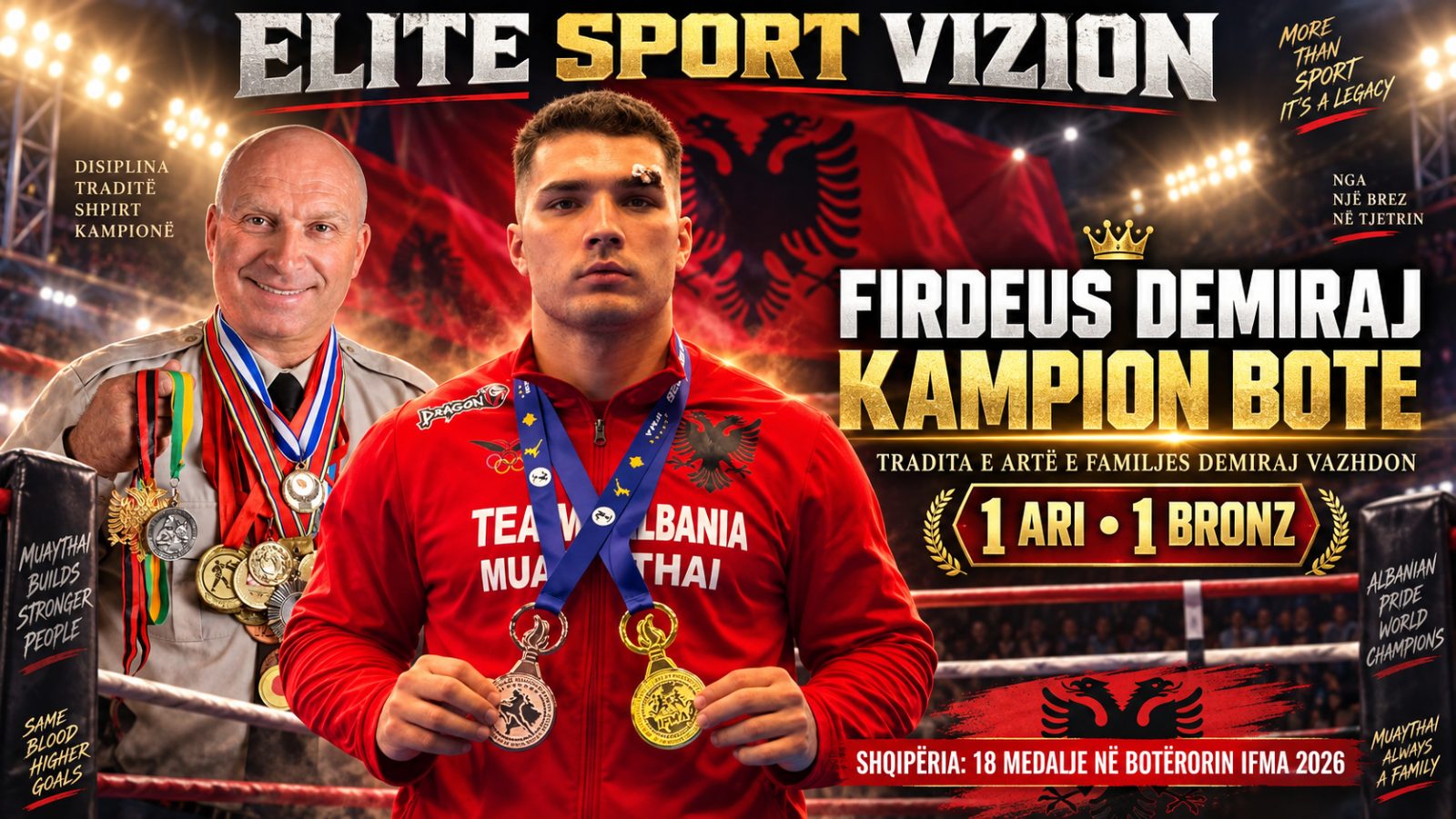 FIRDEUS DEMIRAJ, KAMPIONI I BOTËS QË VAZHDON TRADITËN E ARTË TË FAMILJES DEMIRAJ