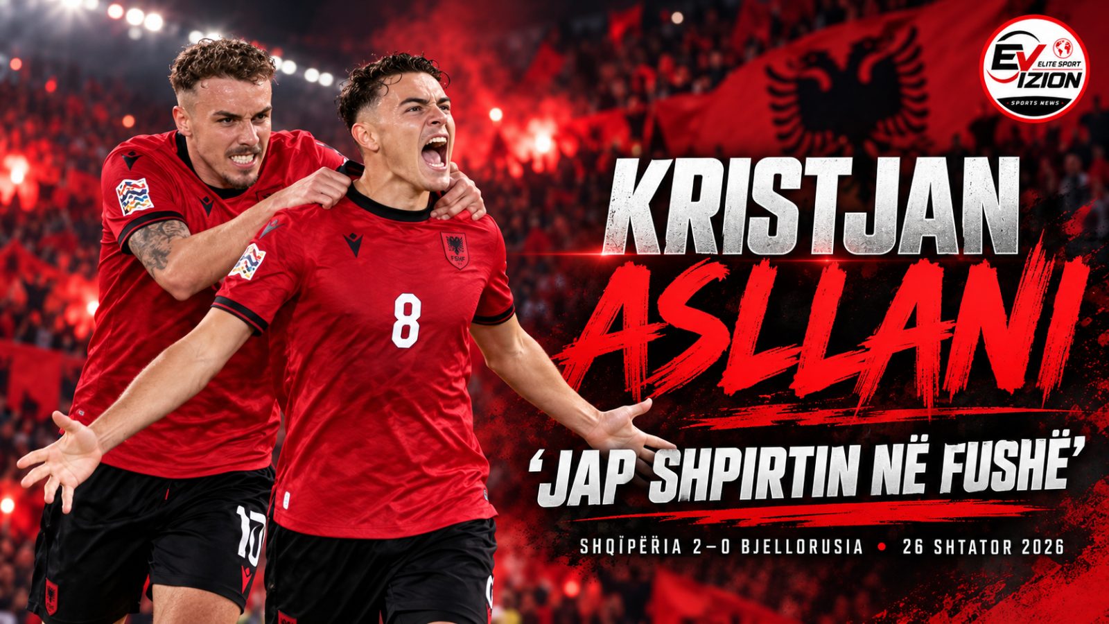 Kristjan Asllani, për mikrofonin e “SuperSport”, pas fitores ndaj Bjellorusisë: