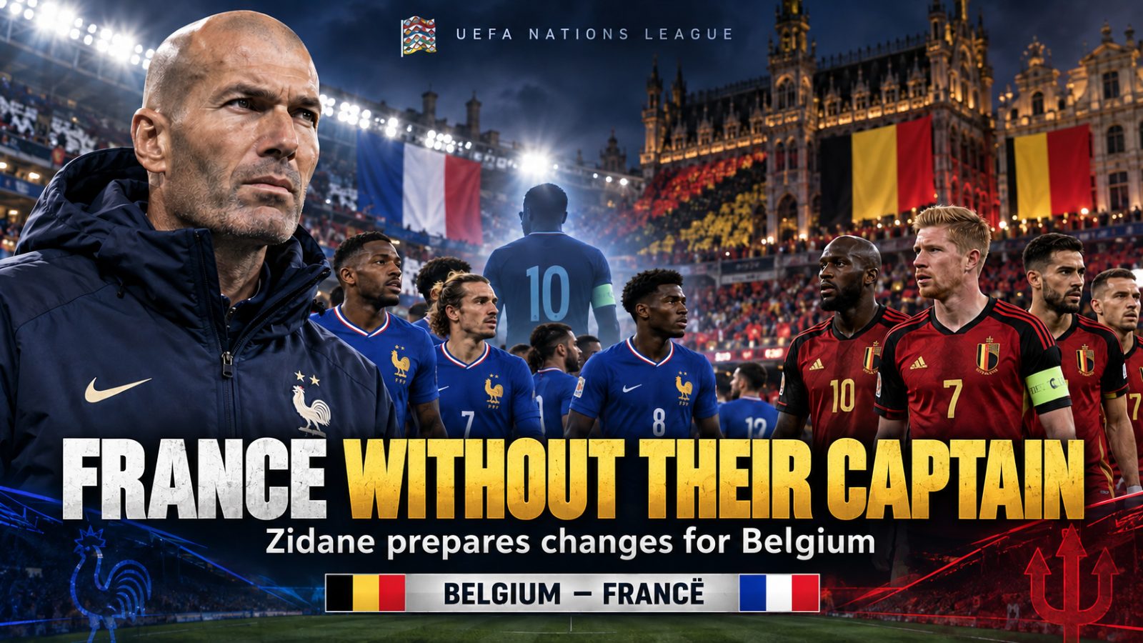 France Without Their Captain: Zidane Prepares Changes for Belgium