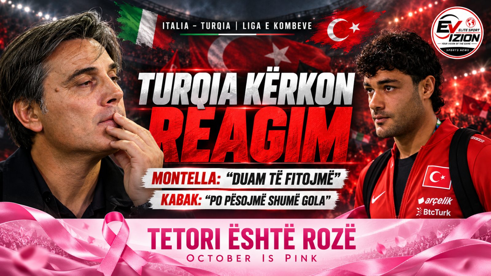 Turqia kërkon reagim ndaj Italisë, Montella: “Duam të fitojmë”. Kabak: “Po pësojmë shumë gola”