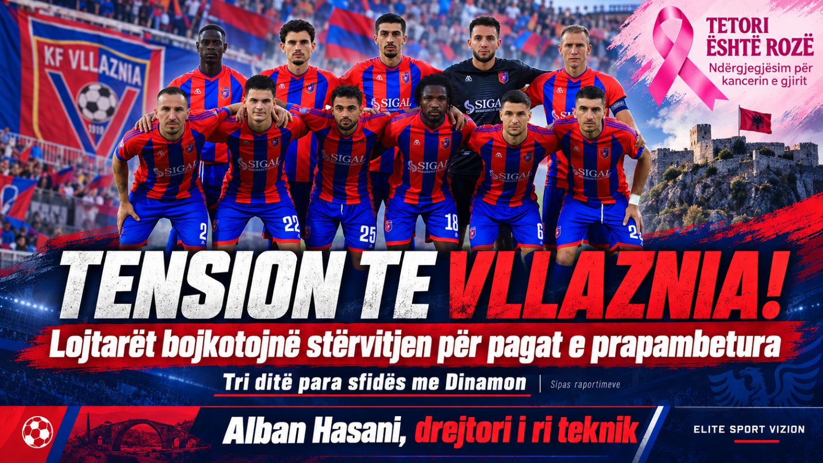 Vllaznia në tension: lojtarët bojkotojnë stërvitjen për pagat, Alban Hasani merr drejtimin teknik