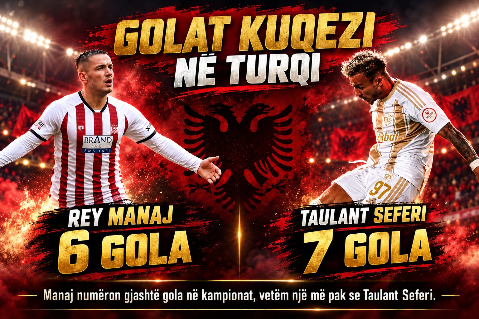 Manaj shkëlqen me dy gola dhe një asist, Sivasspori fiton me “firmë” shqiptare!