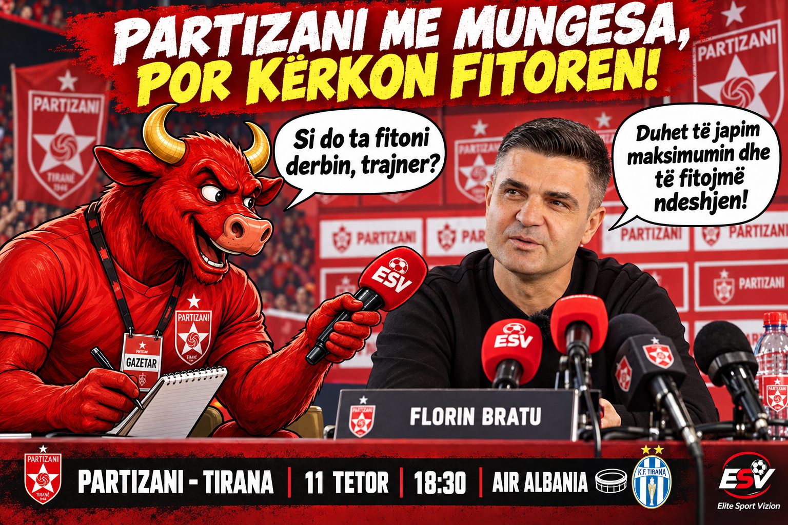 Derbi: Partizani me mungesa, por kërkon fitoren!